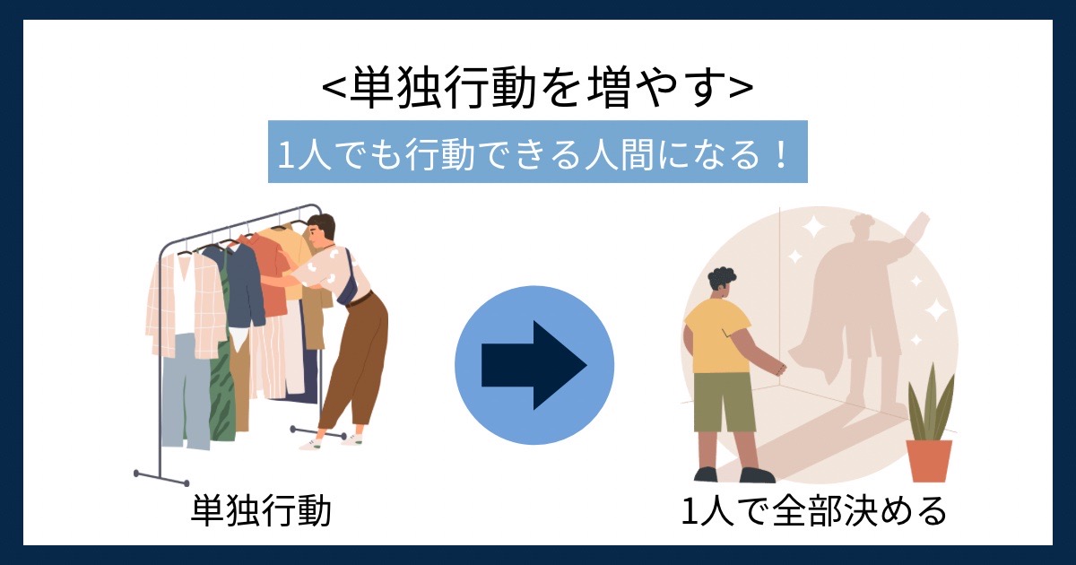 単独行動を増やすの画像