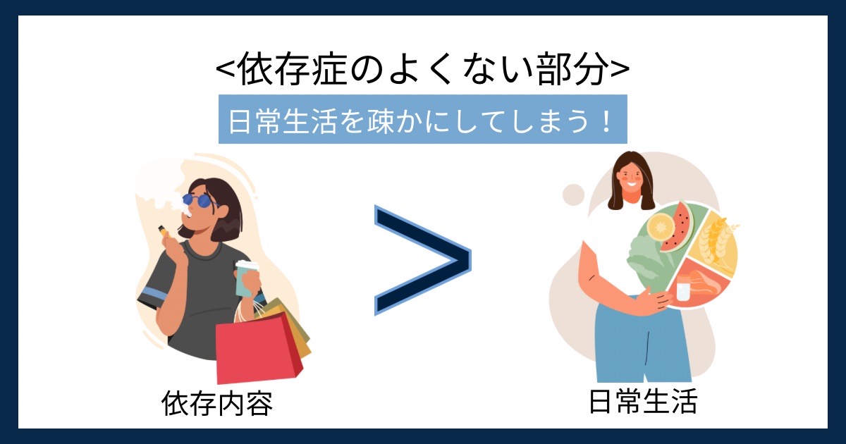 依存症のよくない部分の画像