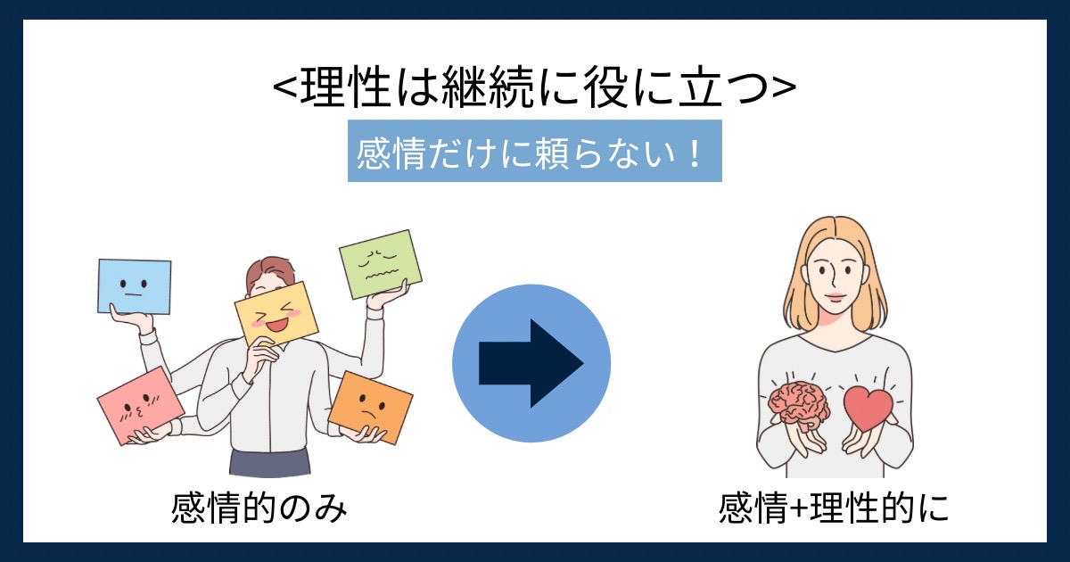 理性は継続に役に立つの画像