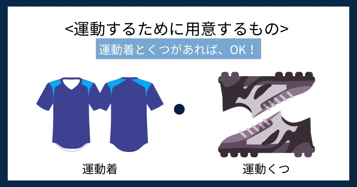 運動するために用意するものの画像